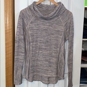 Cozy/athletic grey cowl neck long sleeve small